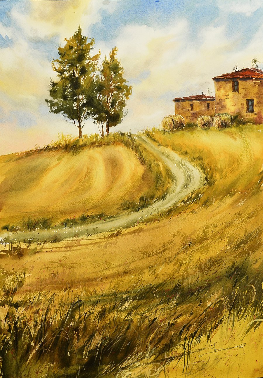 Пшеничное поле в Тоскане